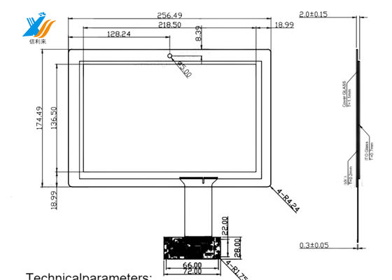 10.1 cali projekcyjny pojemnościowy panel dotykowy All In One ITO Glass