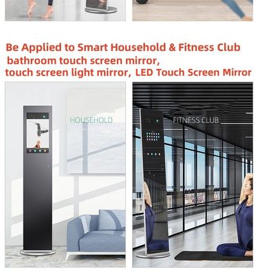 Sprzedaż fabryczna Dostosowywalny ekran dotykowy wielofunkcyjny (PCAP) panel dotykowy wodoodporny olejodporny Smart Mirror Panel dotykowy do klubu fitness i Smart Home łazienka ekran dotykowy lusterkowe