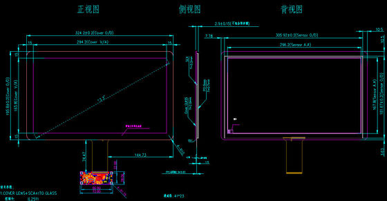 13.3'' Industrial Multi Touch Screen Panel z USB i IIC Interface G+G Structure