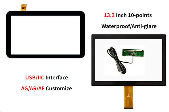 13.3'' Industrial Multi Touch Screen Panel z USB i IIC Interface G+G Structure