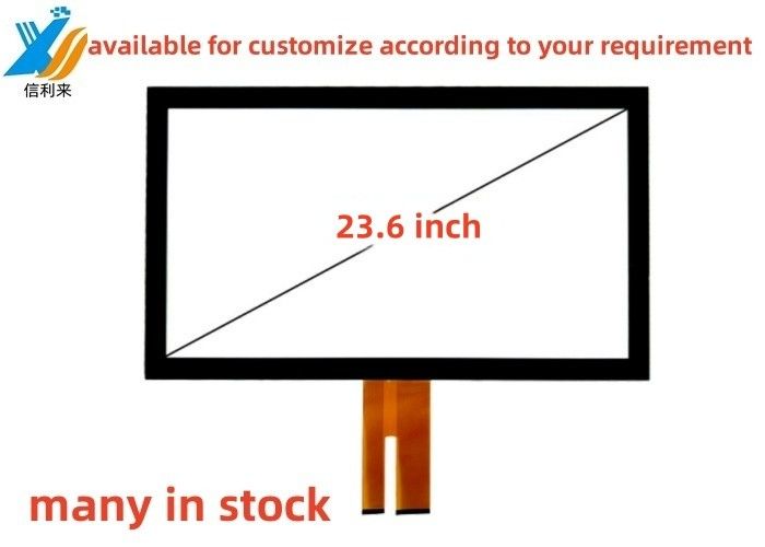 23.6 Inch Multi touch USB projected capacitive (PCAP) GG touch screen panel lcd led monitor dostosowywalny AR AG AF wodoodporny olejodporny długopis dotykowy dla edukacji medycznej przemysłowej Smart Home Order posiłku